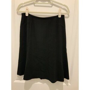 Ann Taylor Skirt Size 6 Women's Black Flared Seams Classic Business Versatile